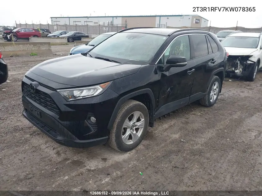 2019 TOYOTA RAV 4 VIN 2T3R1RFV7KW078365 — фото 2