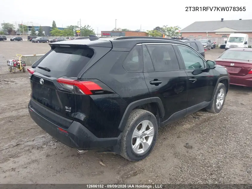 2019 TOYOTA RAV 4 VIN 2T3R1RFV7KW078365 — фото 4