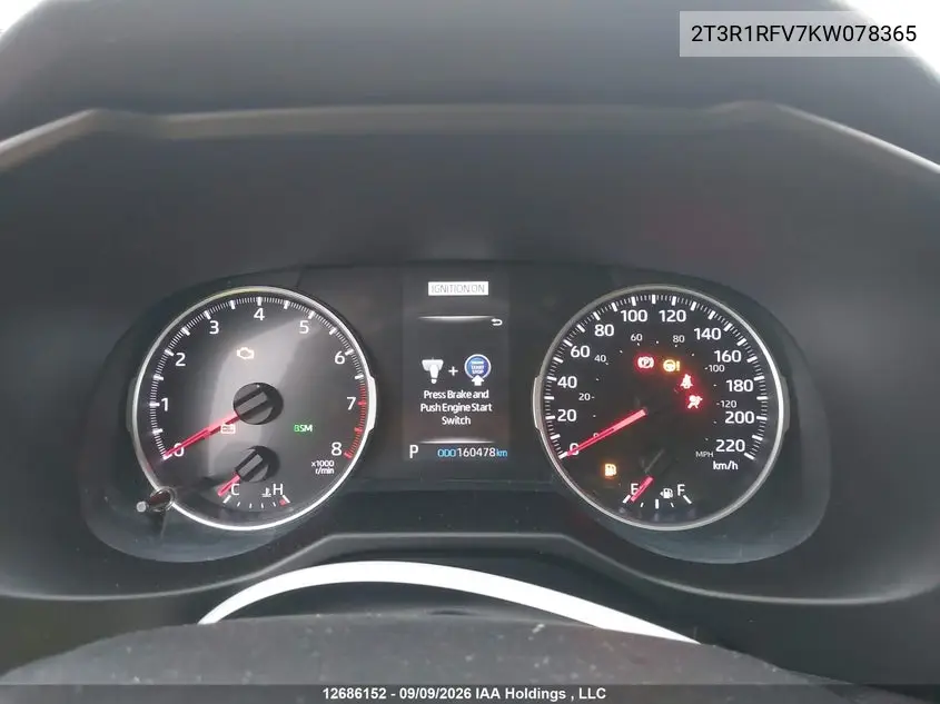 2019 TOYOTA RAV 4 VIN 2T3R1RFV7KW078365 — фото 7