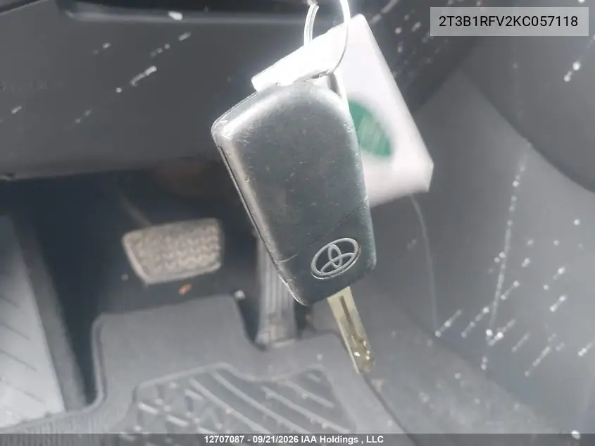2019 TOYOTA RAV 4 VIN 2T3B1RFV2KC057118 — фото 11