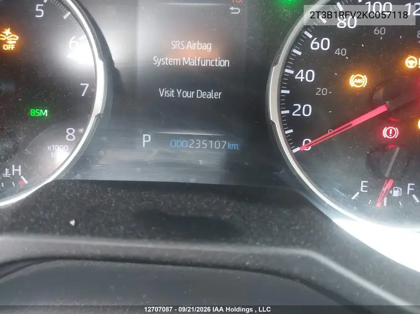 2019 TOYOTA RAV 4 VIN 2T3B1RFV2KC057118 — фото 16