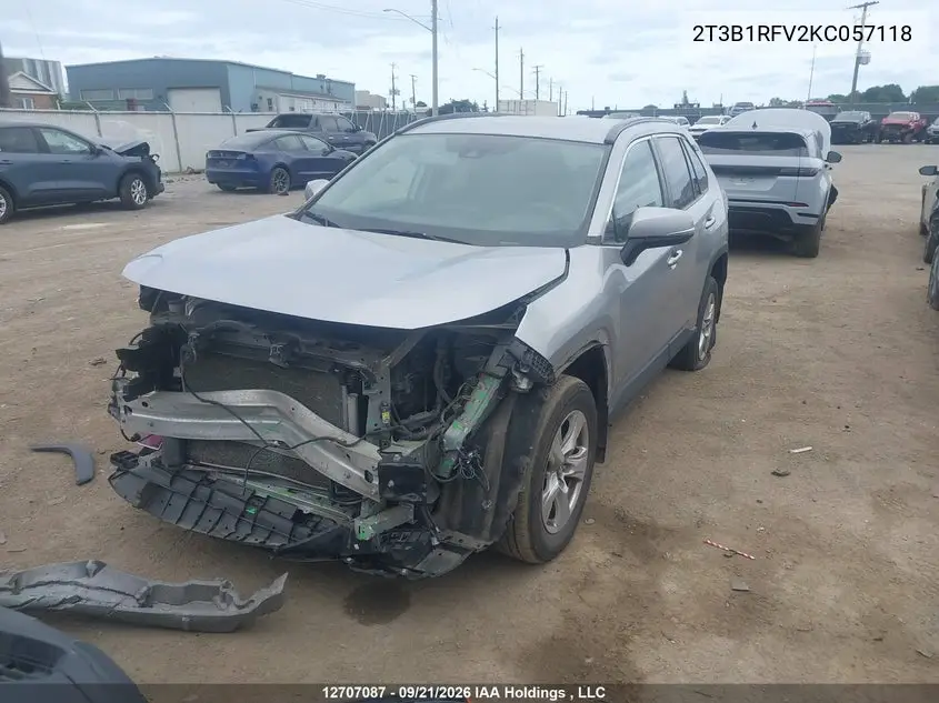 2019 TOYOTA RAV 4 VIN 2T3B1RFV2KC057118 — фото 2