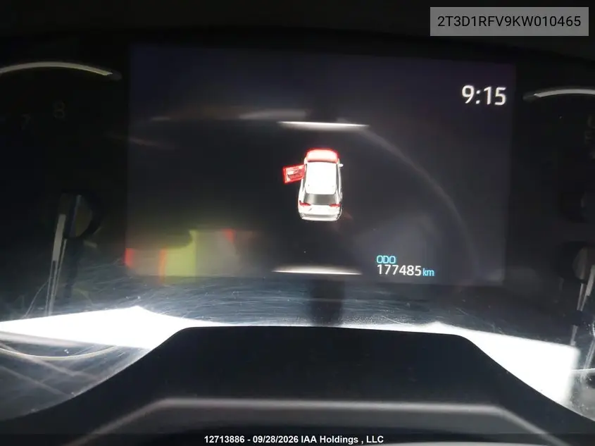 2019 TOYOTA RAV 4 VIN 2T3D1RFV9KW010465 — фото 15