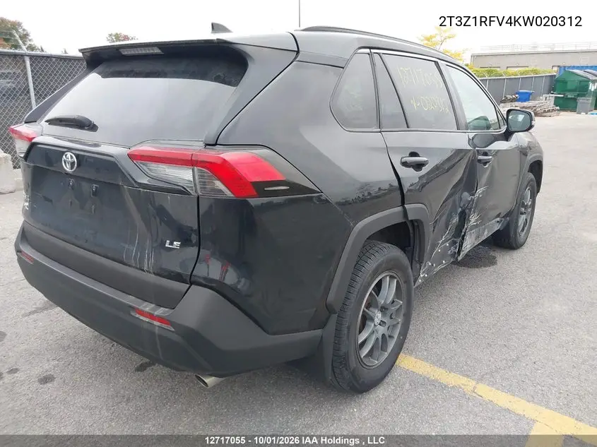 2019 TOYOTA RAV 4 VIN 2T3Z1RFV4KW020312 — фото 4
