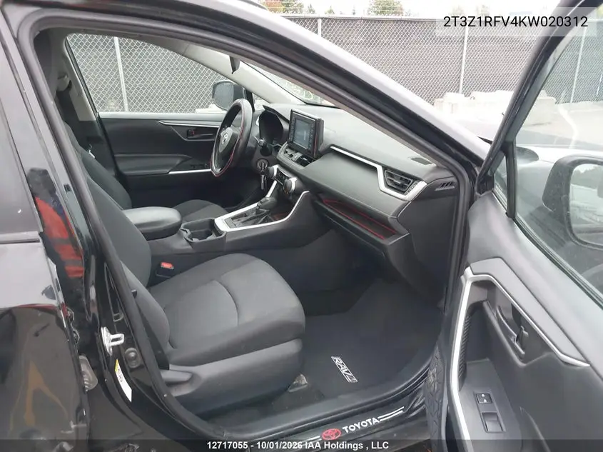 2019 TOYOTA RAV 4 VIN 2T3Z1RFV4KW020312 — фото 5