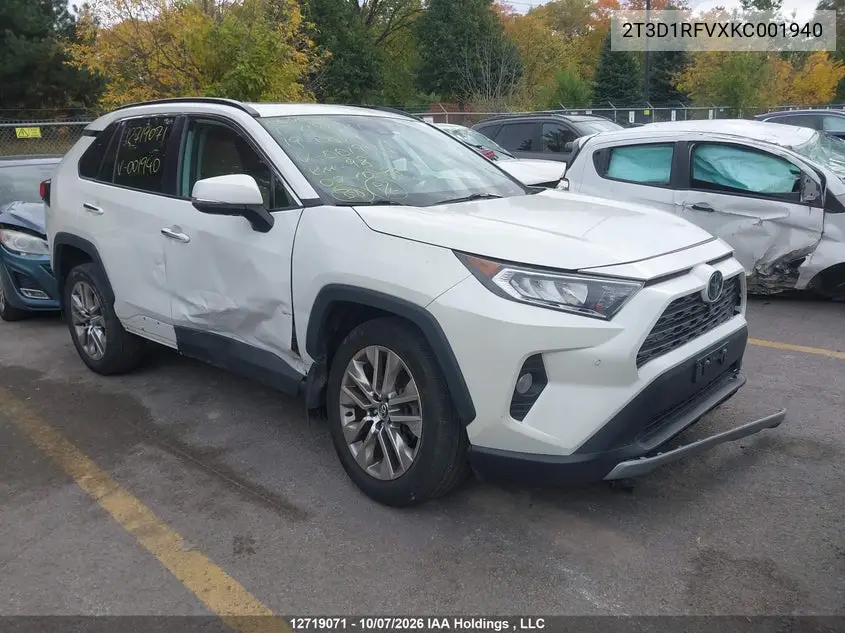 TOYOTA RAV 4 2019, VIN 2T3D1RFVXKC001940