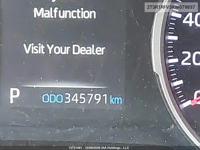 2019 TOYOTA RAV 4 VIN 2T3R1RFV5KW079837 — фото 16