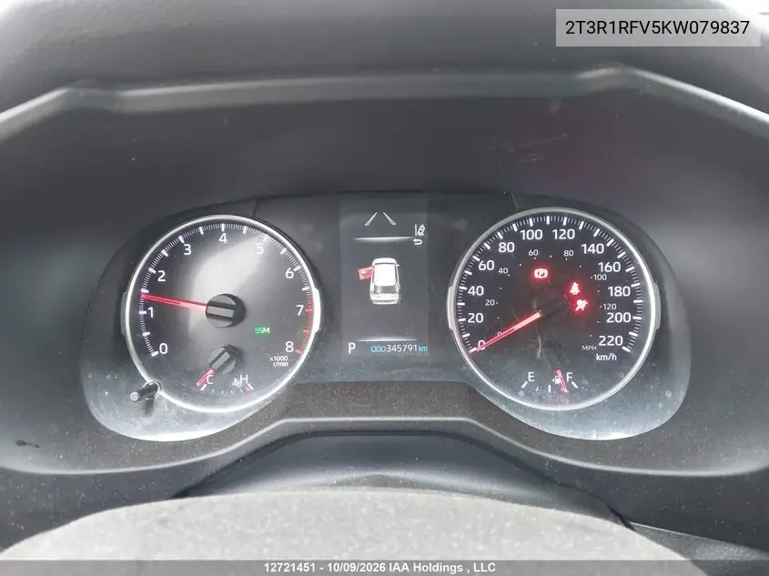 2019 TOYOTA RAV 4 VIN 2T3R1RFV5KW079837 — фото 7