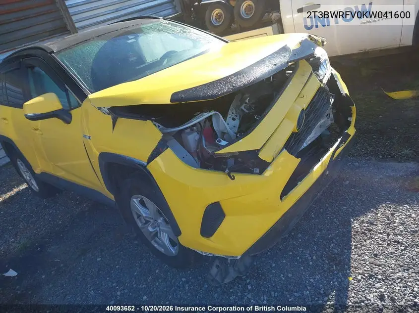 TOYOTA RAV 4 2019, VIN 2T3BWRFV0KW041600