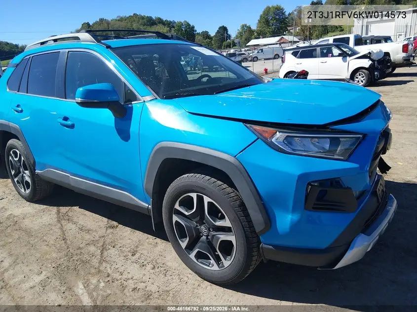 TOYOTA RAV 4 2019, VIN 2T3J1RFV6KW014573