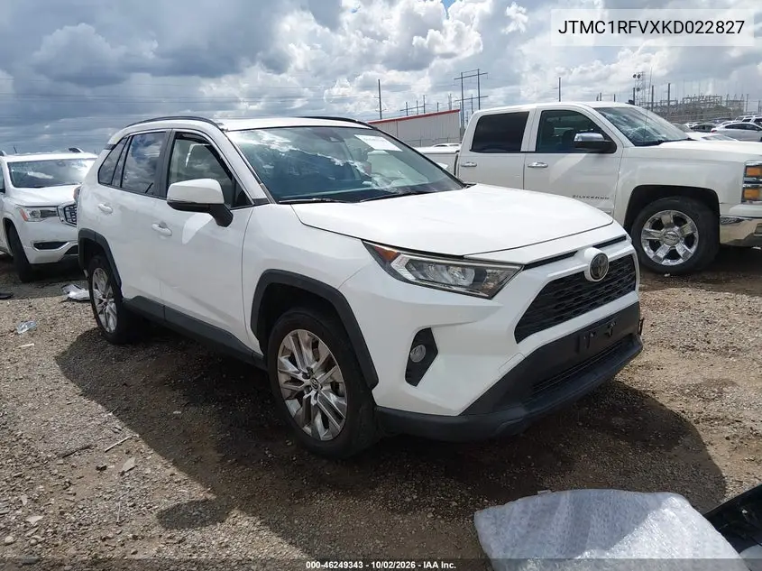 TOYOTA RAV 4 2019, VIN JTMC1RFVXKD022827