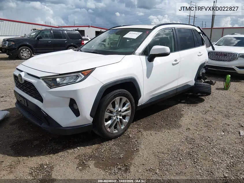 2019 TOYOTA RAV 4 VIN JTMC1RFVXKD022827 — фото 2
