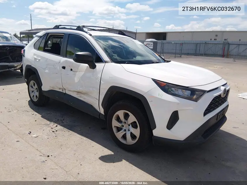 TOYOTA RAV 4 2019, VIN 2T3H1RFV6KC032670