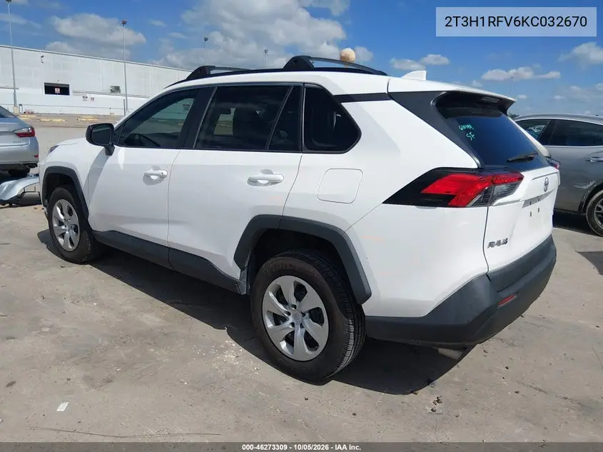 2019 TOYOTA RAV 4 VIN 2T3H1RFV6KC032670 — фото 3