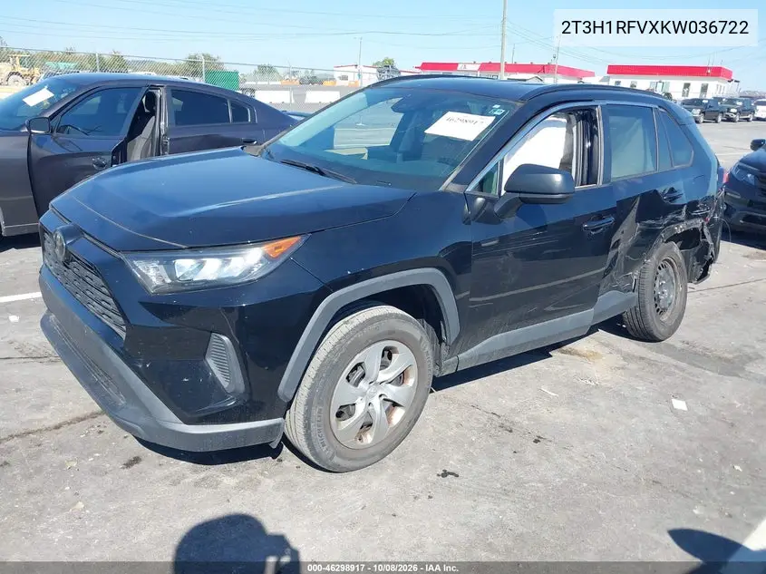 2019 TOYOTA RAV 4 VIN 2T3H1RFVXKW036722 — фото 2