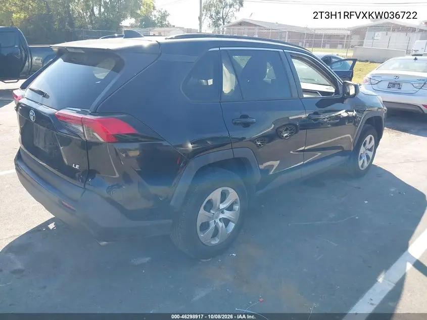 2019 TOYOTA RAV 4 VIN 2T3H1RFVXKW036722 — фото 4