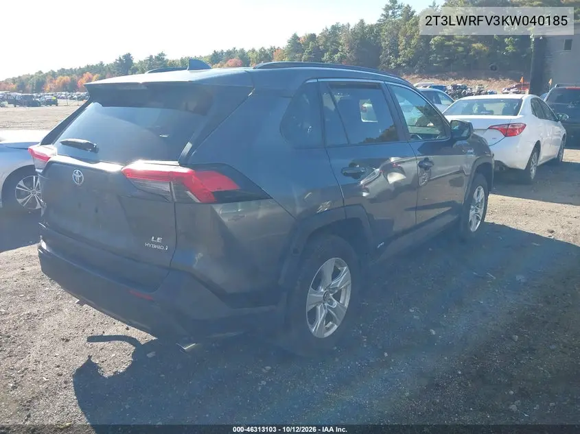 2019 TOYOTA RAV 4 VIN 2T3LWRFV3KW040185 — фото 4