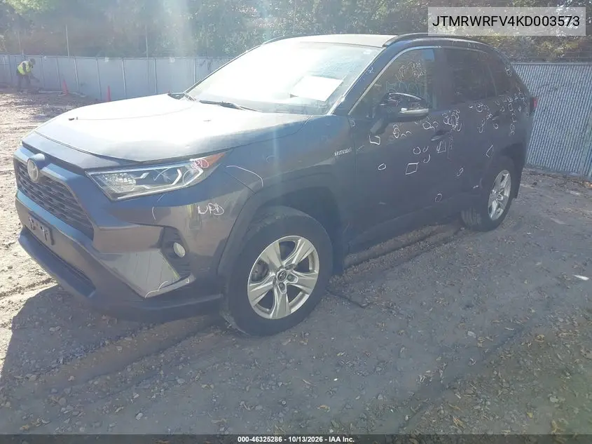 2019 TOYOTA RAV 4 VIN JTMRWRFV4KD003573 — фото 2