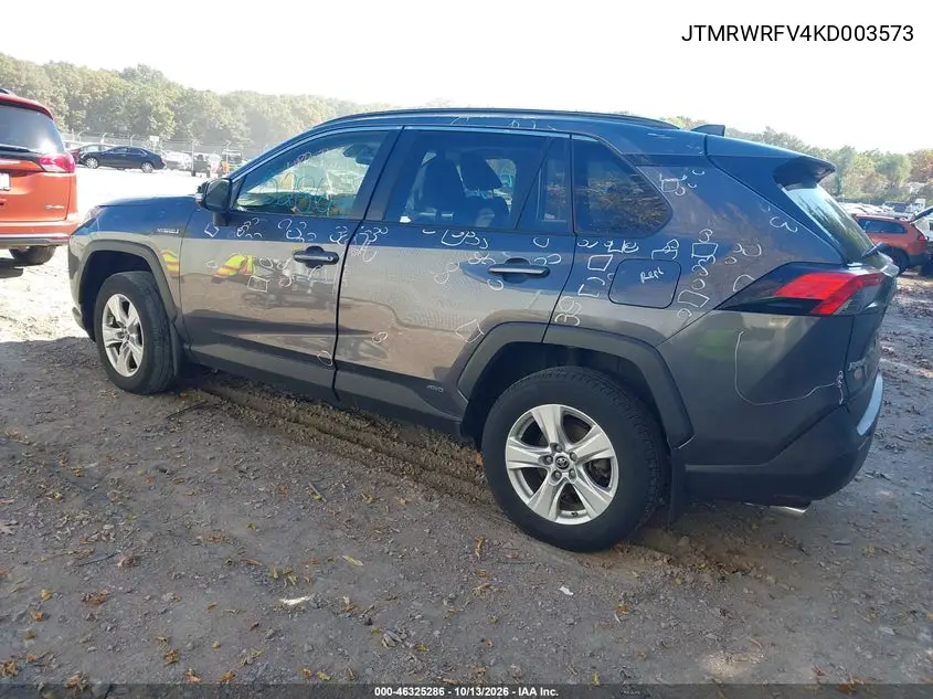 2019 TOYOTA RAV 4 VIN JTMRWRFV4KD003573 — фото 3