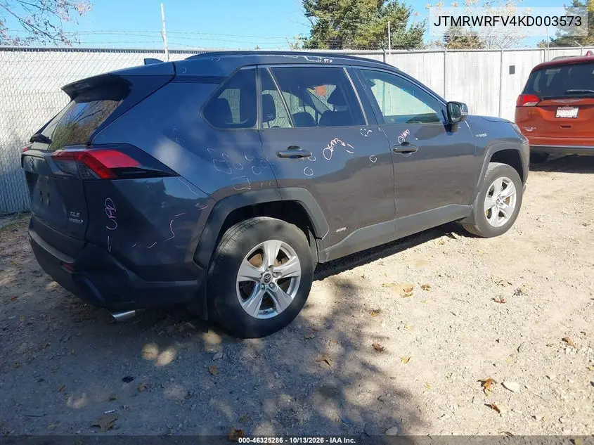 2019 TOYOTA RAV 4 VIN JTMRWRFV4KD003573 — фото 4