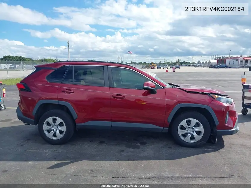 2019 TOYOTA RAV 4 VIN 2T3K1RFV4KC002184 — фото 13