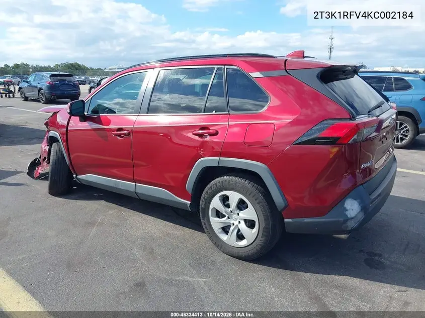 2019 TOYOTA RAV 4 VIN 2T3K1RFV4KC002184 — фото 3
