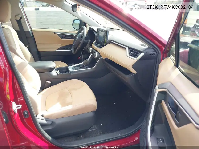 2019 TOYOTA RAV 4 VIN 2T3K1RFV4KC002184 — фото 5