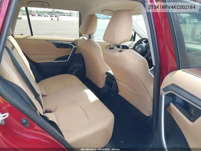 2019 TOYOTA RAV 4 VIN 2T3K1RFV4KC002184 — фото 8