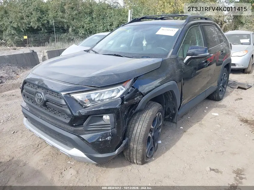2019 TOYOTA RAV 4 VIN 2T3J1RFV4KC011415 — фото 2