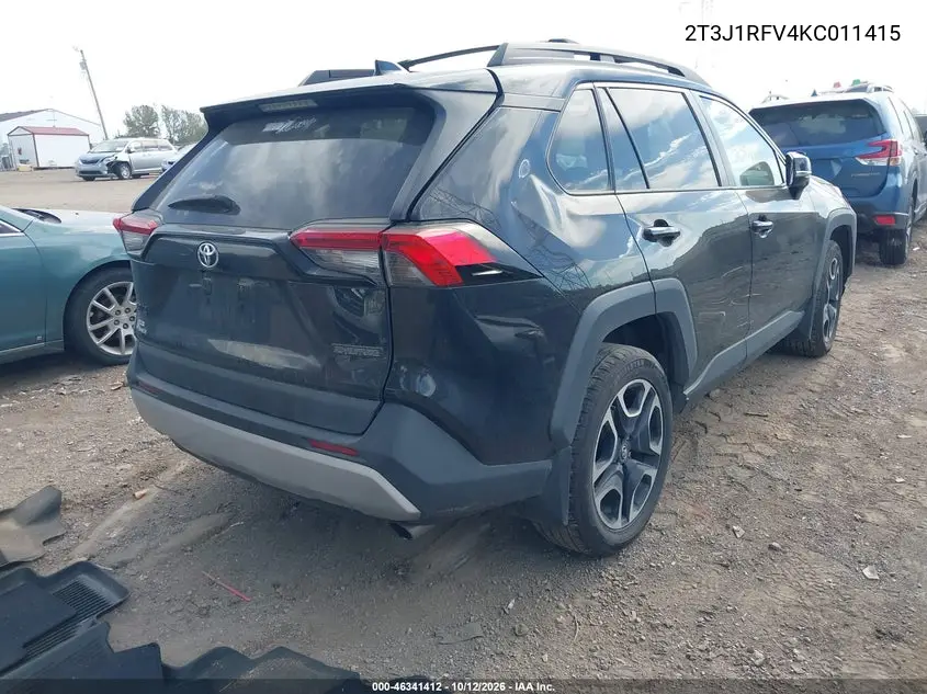 2019 TOYOTA RAV 4 VIN 2T3J1RFV4KC011415 — фото 4
