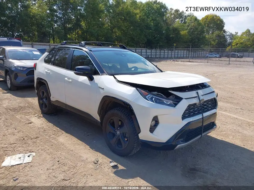 TOYOTA RAV 4 2019, VIN 2T3EWRFVXKW034019