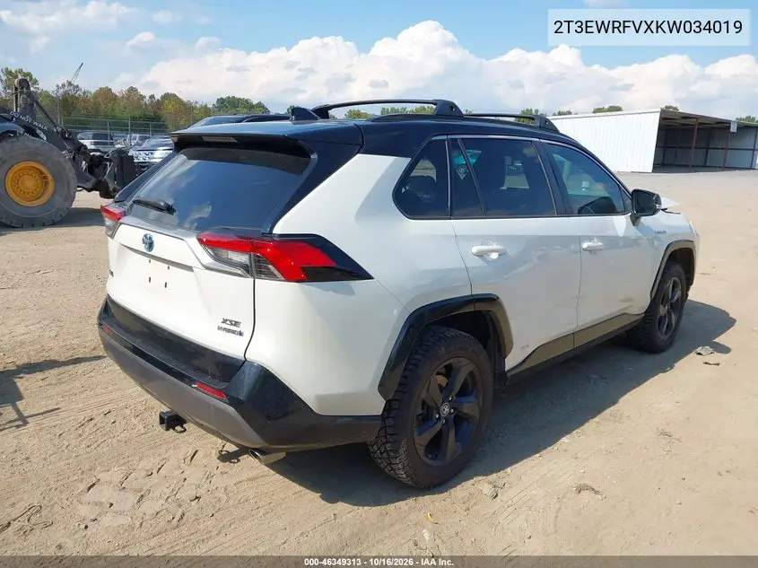 2019 TOYOTA RAV 4 VIN 2T3EWRFVXKW034019 — фото 4
