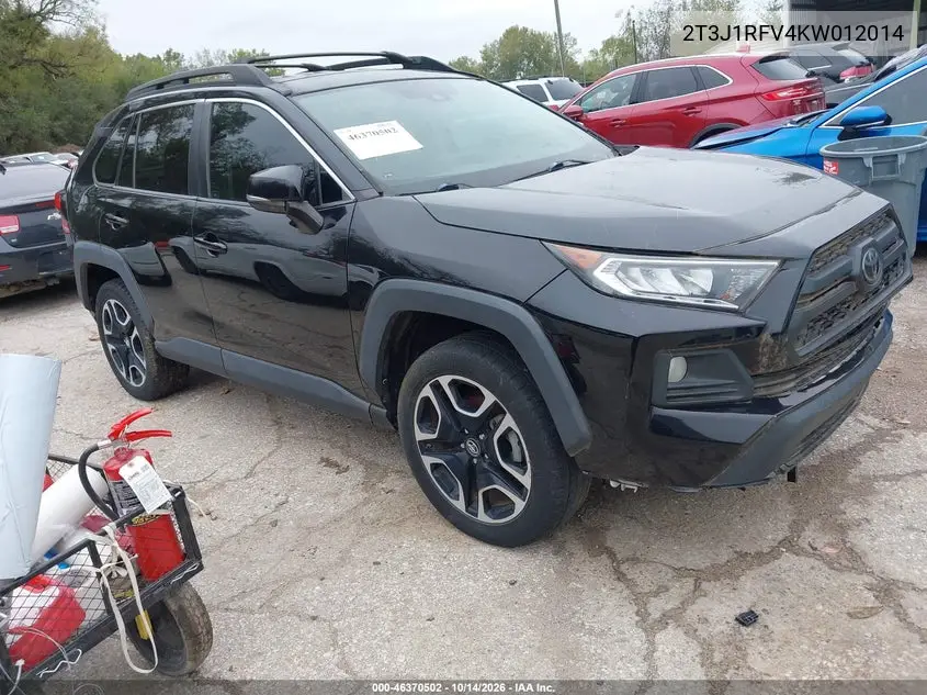 TOYOTA RAV 4 2019, VIN 2T3J1RFV4KW012014