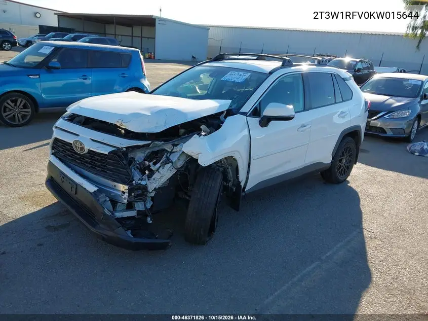 2019 TOYOTA RAV 4 VIN 2T3W1RFV0KW015644 — фото 2