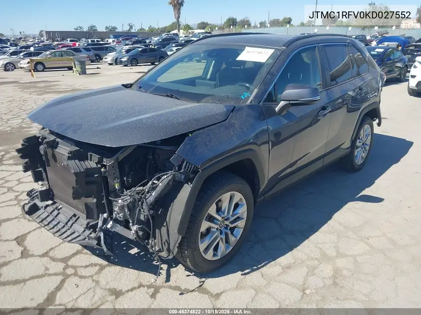2019 TOYOTA RAV 4 VIN JTMC1RFV0KD027552 — фото 2