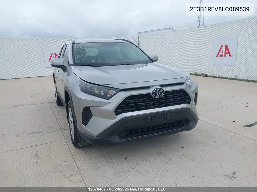 TOYOTA RAV 4 2020, VIN 2T3B1RFV8LC089539
