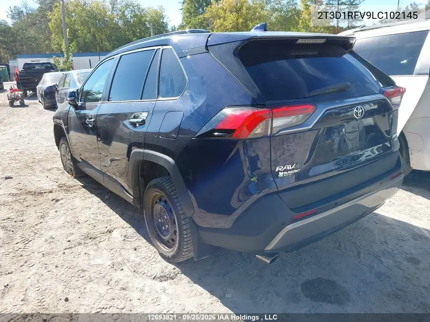 2020 TOYOTA RAV 4 VIN 2T3D1RFV9LC102145 — фото 3