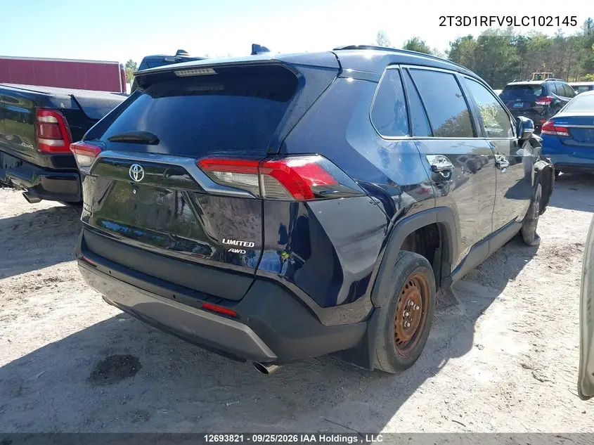 2020 TOYOTA RAV 4 VIN 2T3D1RFV9LC102145 — фото 4