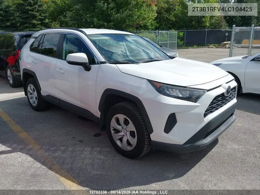 TOYOTA RAV 4 2020, VIN 2T3B1RFV4LC104425