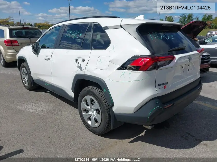 2020 TOYOTA RAV 4 VIN 2T3B1RFV4LC104425 — фото 3