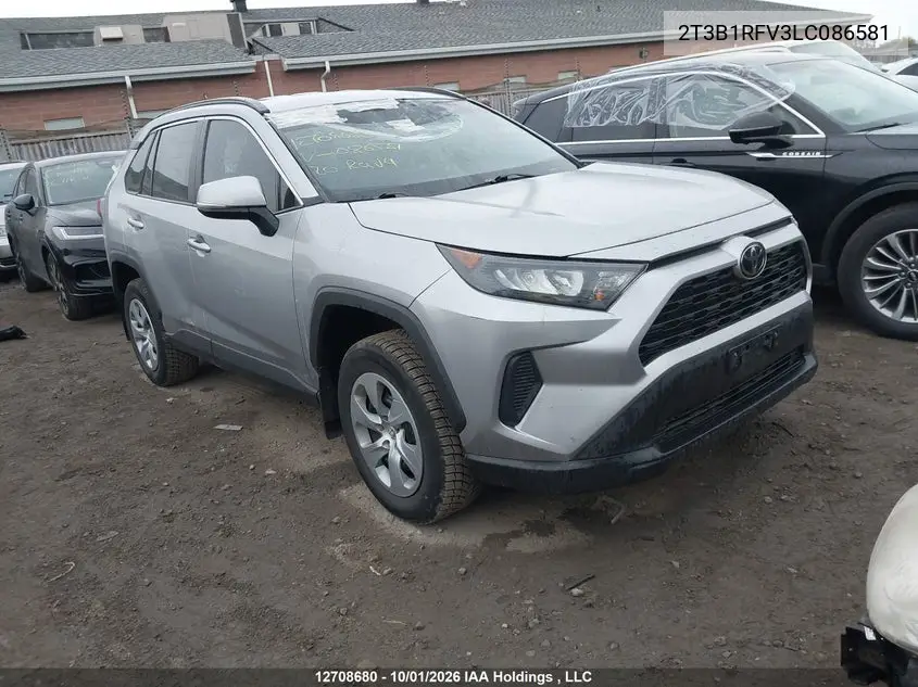 TOYOTA RAV 4 2020, VIN 2T3B1RFV3LC086581