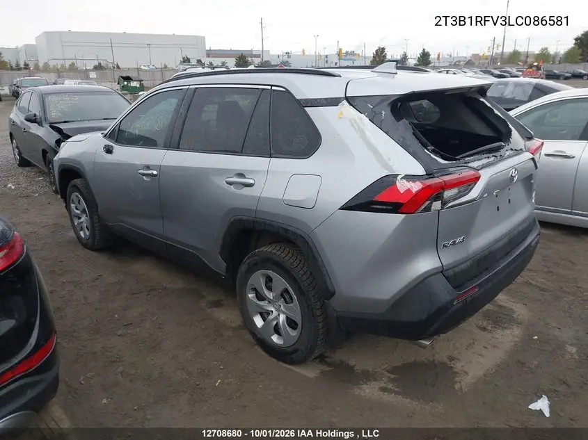 2020 TOYOTA RAV 4 VIN 2T3B1RFV3LC086581 — фото 3
