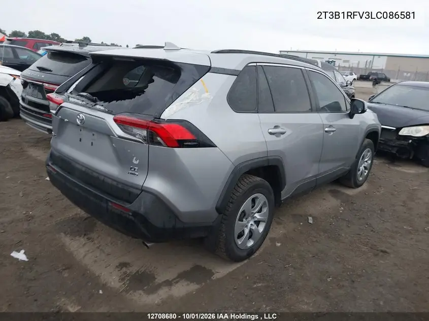 2020 TOYOTA RAV 4 VIN 2T3B1RFV3LC086581 — фото 4
