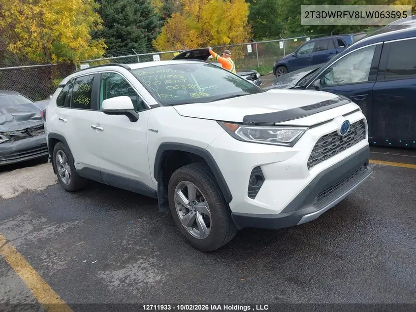 TOYOTA RAV 4 2020, VIN 2T3DWRFV8LW063595