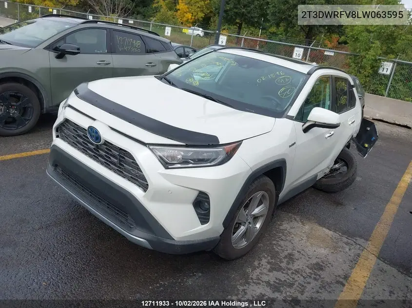 2020 TOYOTA RAV 4 VIN 2T3DWRFV8LW063595 — фото 2