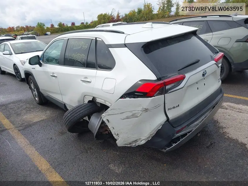 2020 TOYOTA RAV 4 VIN 2T3DWRFV8LW063595 — фото 3