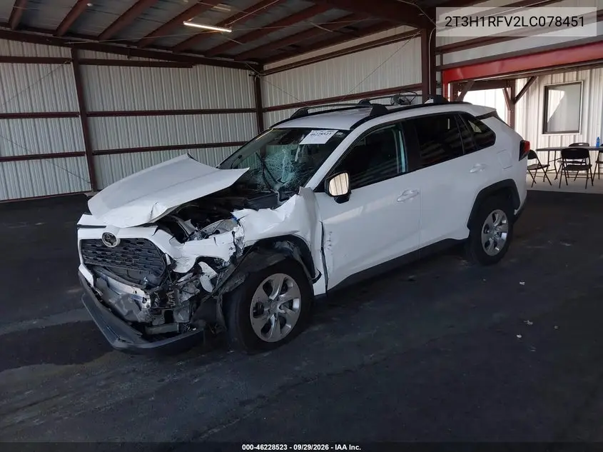 2020 TOYOTA RAV 4 VIN 2T3H1RFV2LC078451 — фото 2