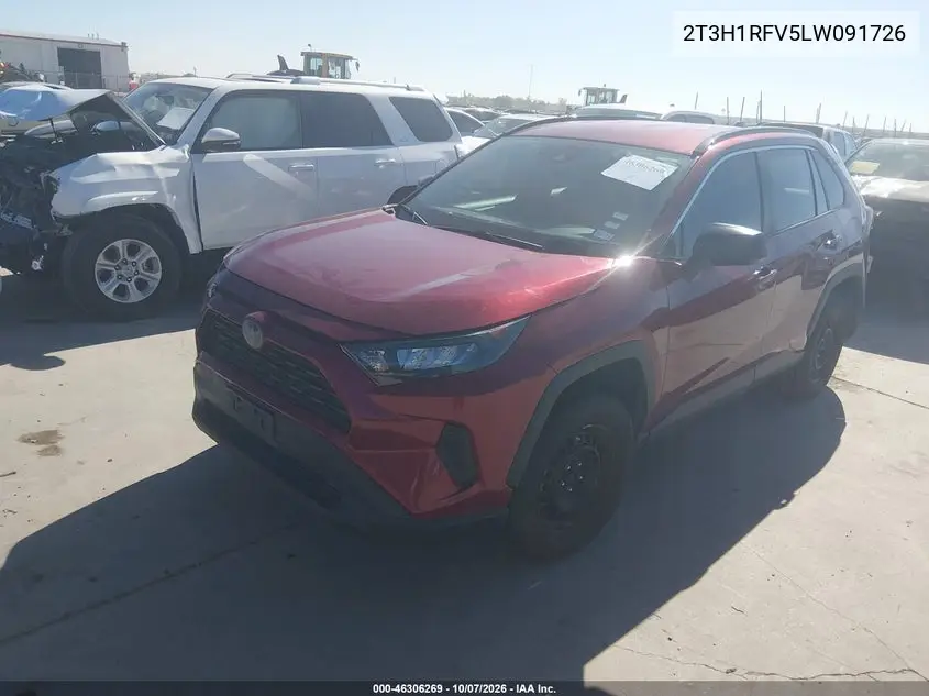 2020 TOYOTA RAV 4 VIN 2T3H1RFV5LW091726 — фото 2
