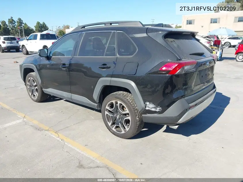 2020 TOYOTA RAV 4 VIN 2T3J1RFV5LC102209 — фото 3