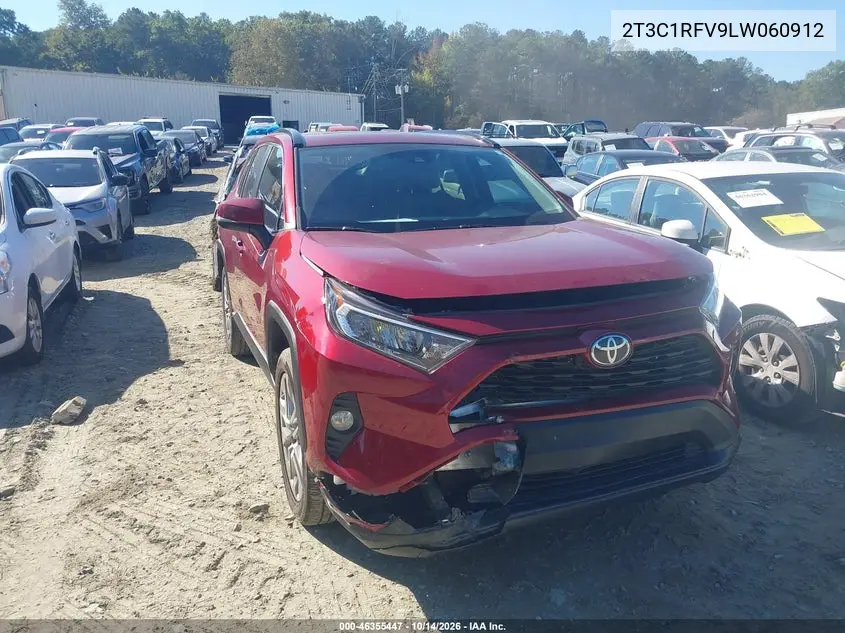 TOYOTA RAV 4 2020, VIN 2T3C1RFV9LW060912